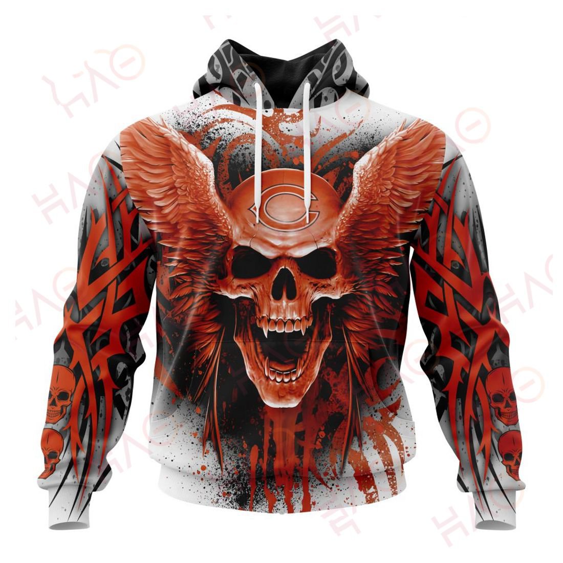 CHICAGO BEARS 3D HOODIE SKULL ART