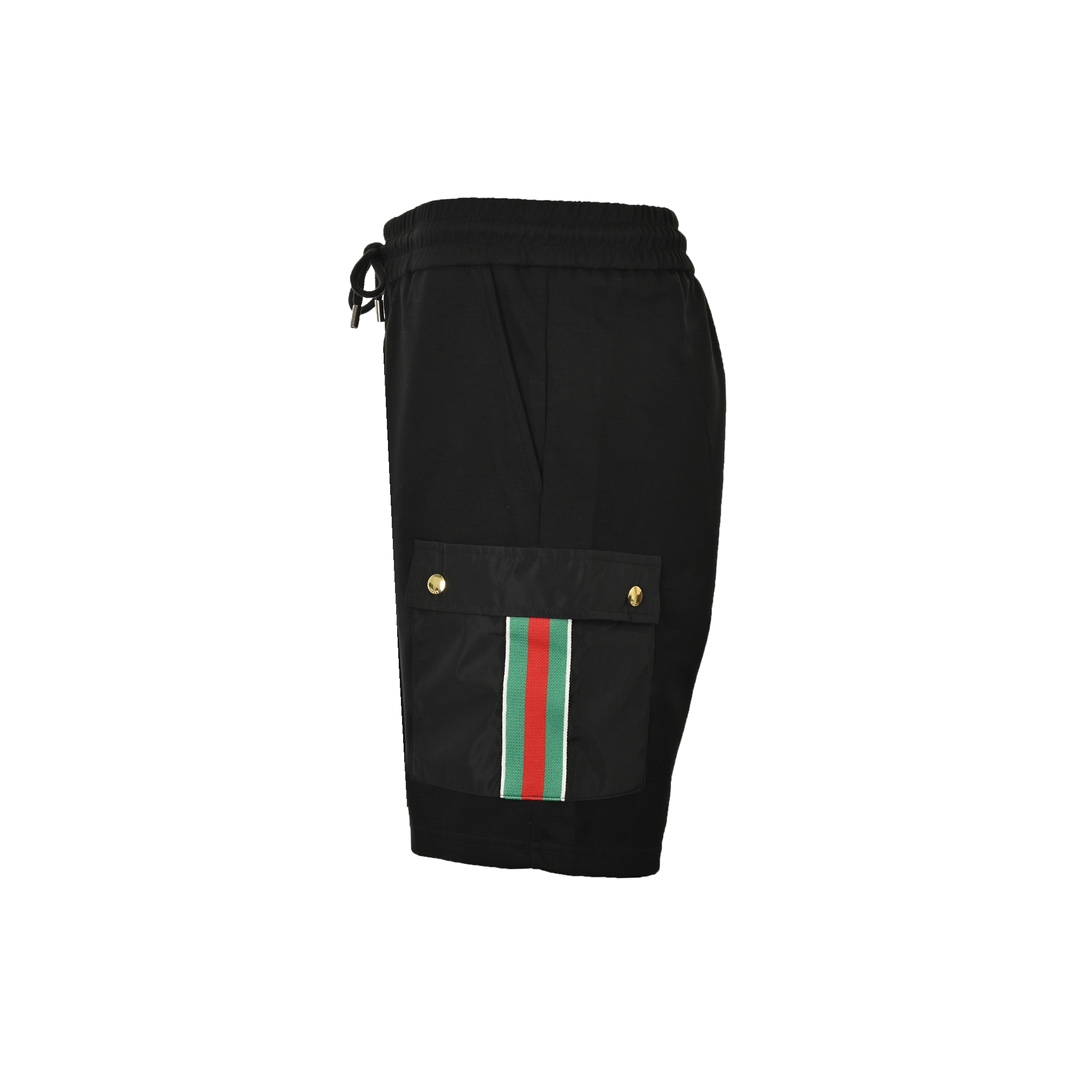 Gucci Red and Green Web Side Pocket Casual Shorts