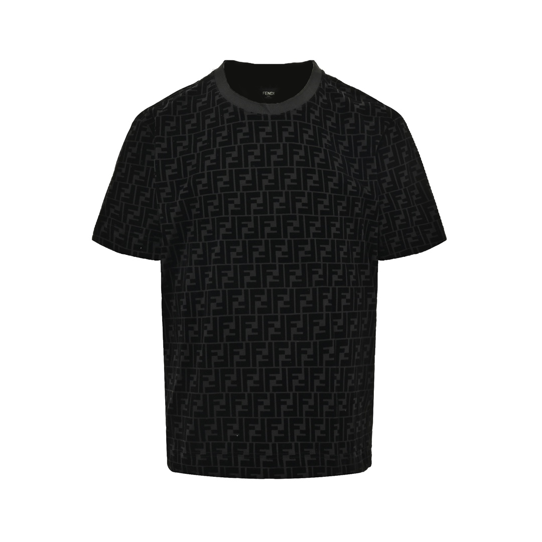 Fendi 23ss FF full print flocked short sleeves