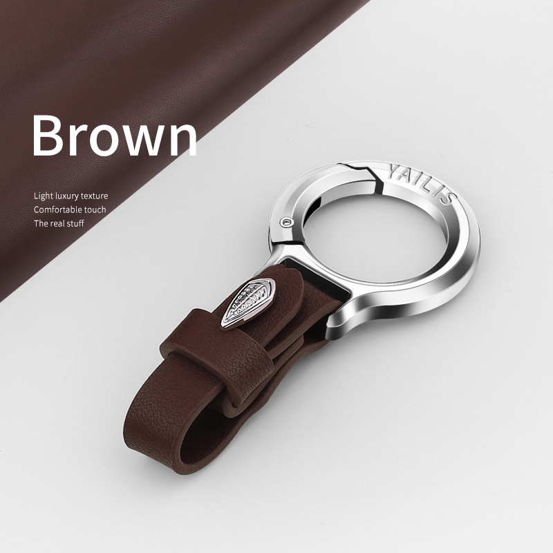 🔥Portable Zinc Alloy Leather Keychain