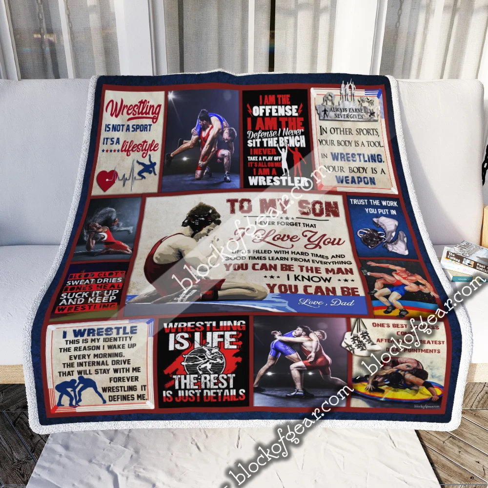 You Can Be The Man, To My Son, Love Dad, Wrestling Sofa Throw Blanket