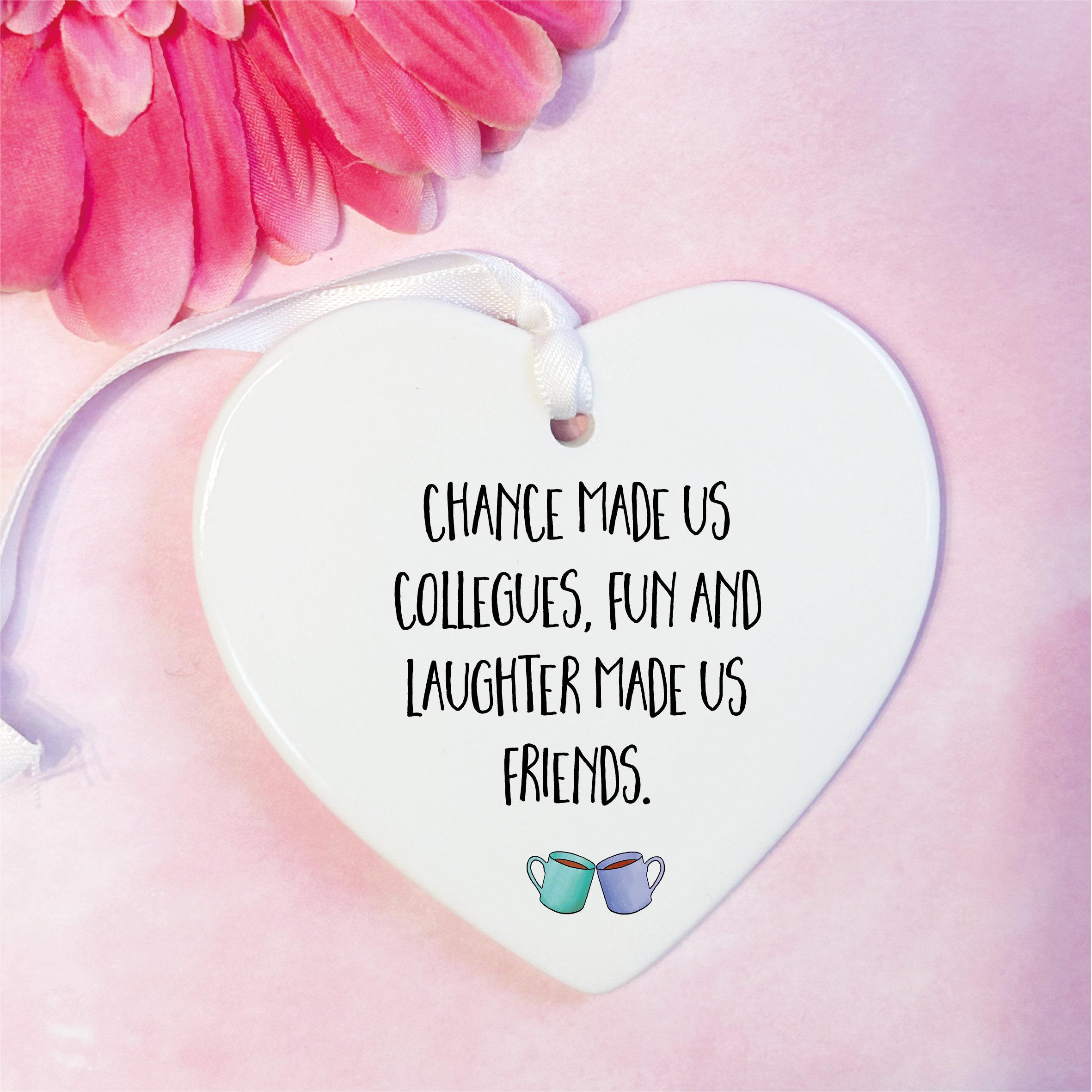 Chances Made Us Colleagues Sentimental Ornament |  Leaving gift