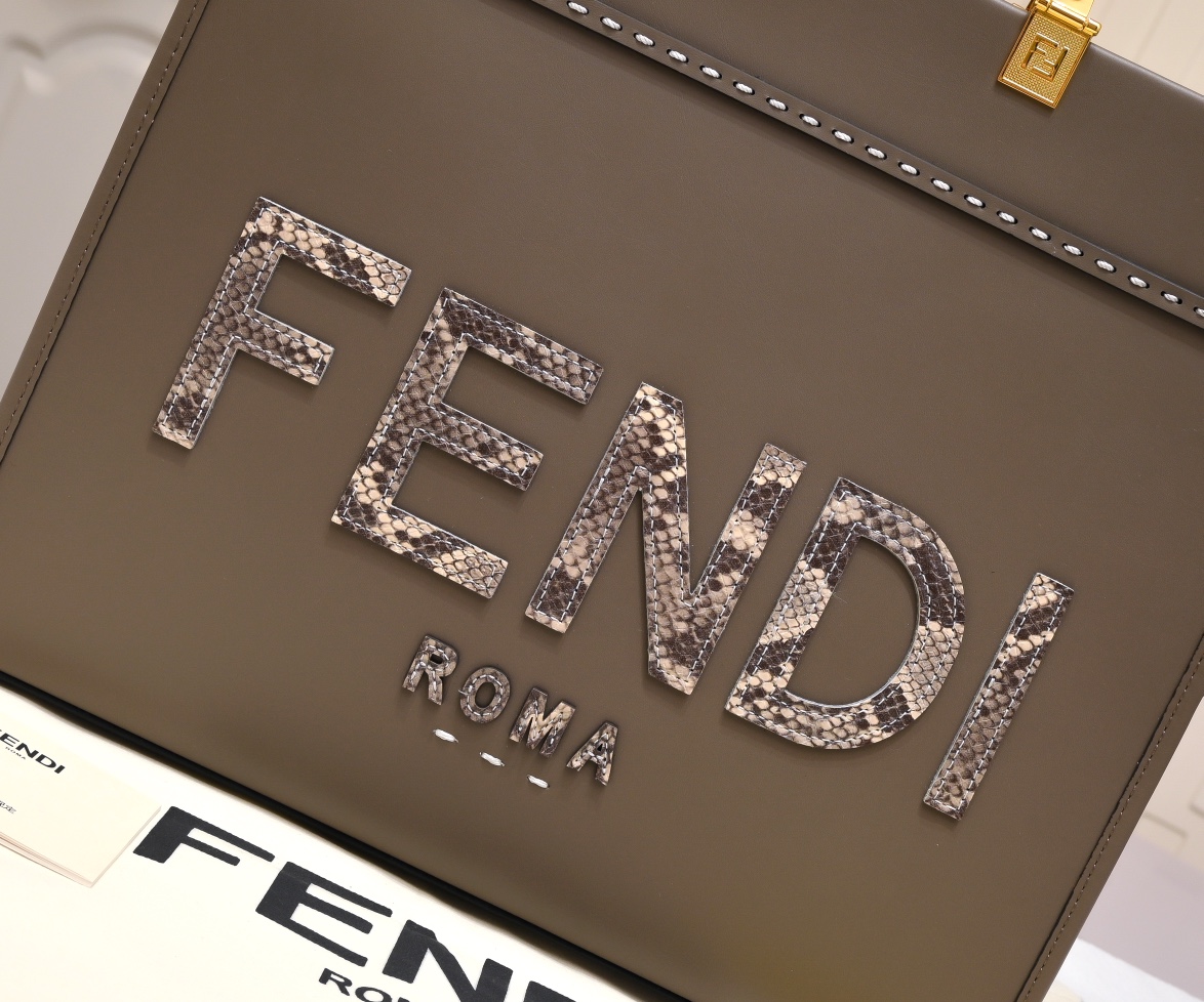 FENDI TOTE snake print tote bag 3363