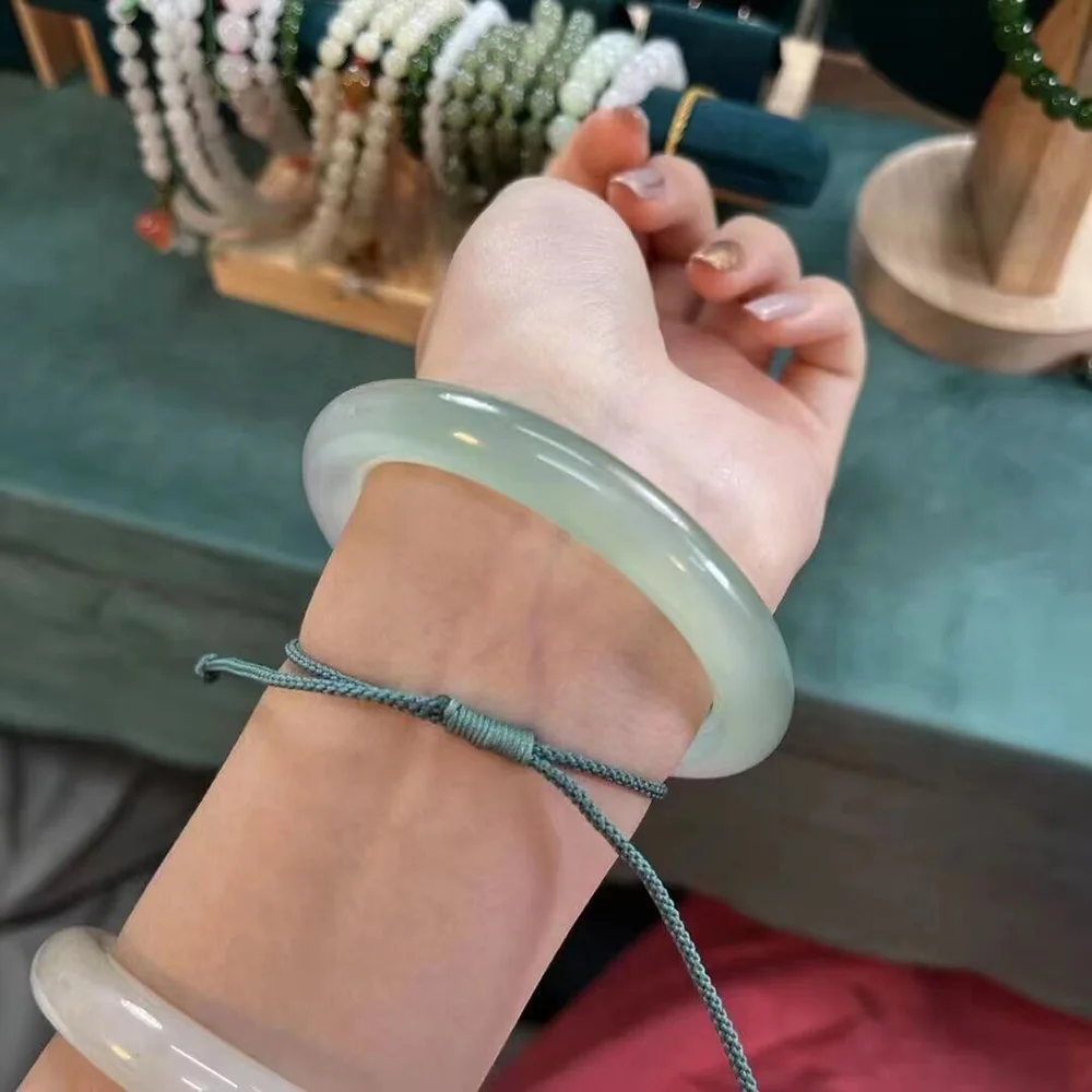 Natural Jade Bangles For Women High Quality Fine Jewelry New In Aesthetic Bracelets Gift For Mother Wholesale Free Shipping