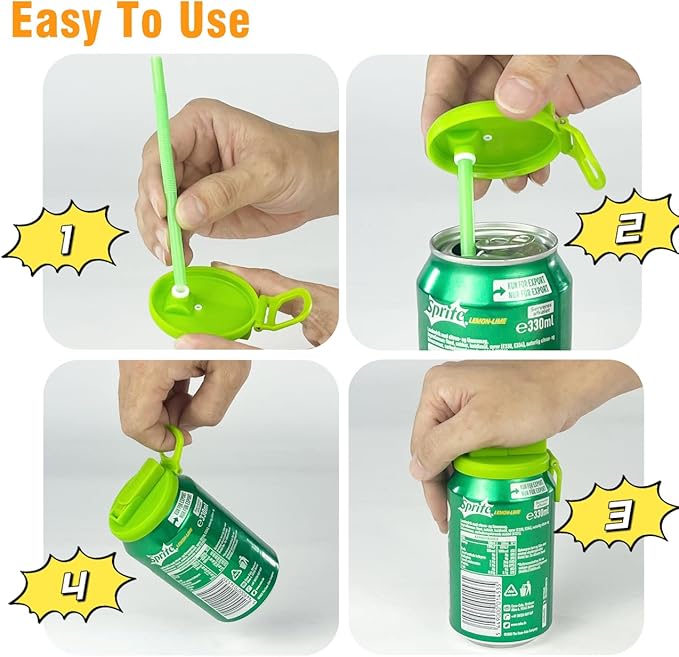 Promotion 49% off🔥 Silicone Straws Soda ​Can Covers（A set of 4pcs）
