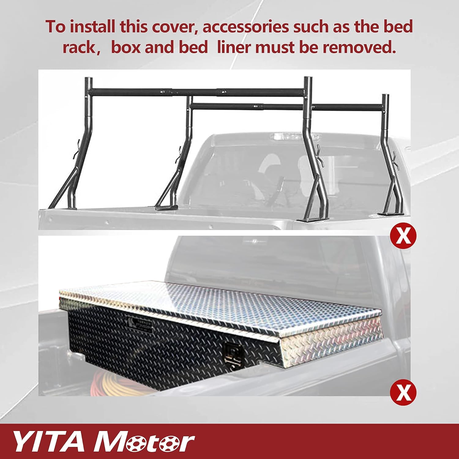 YITAMOTOR Soft Roll Up Truck Bed Tonneau Cover Compatible with 2009-2024 Dodge Ram 1500