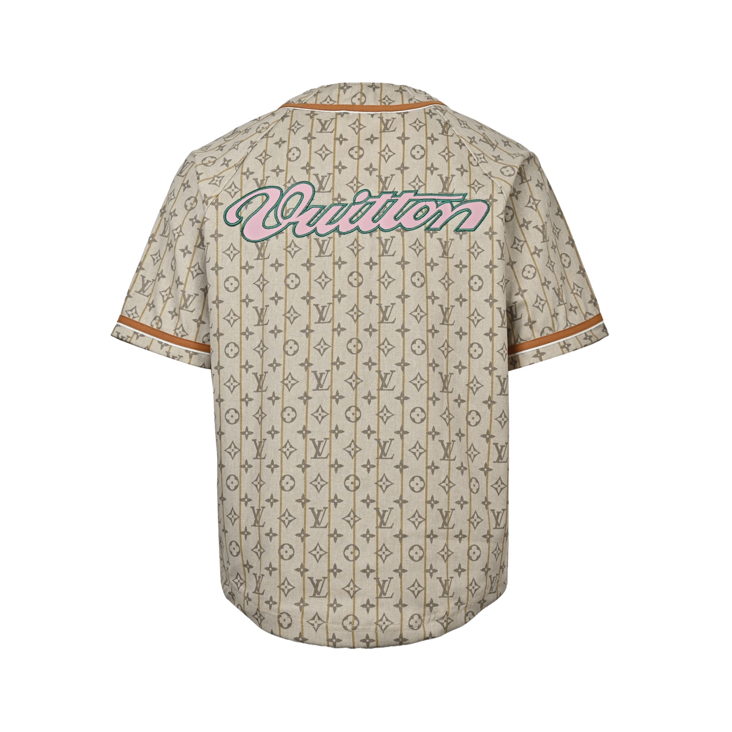 Louis Vuitton 25ss catwalk collaboration embroidered short-sleeved baseball shirt
