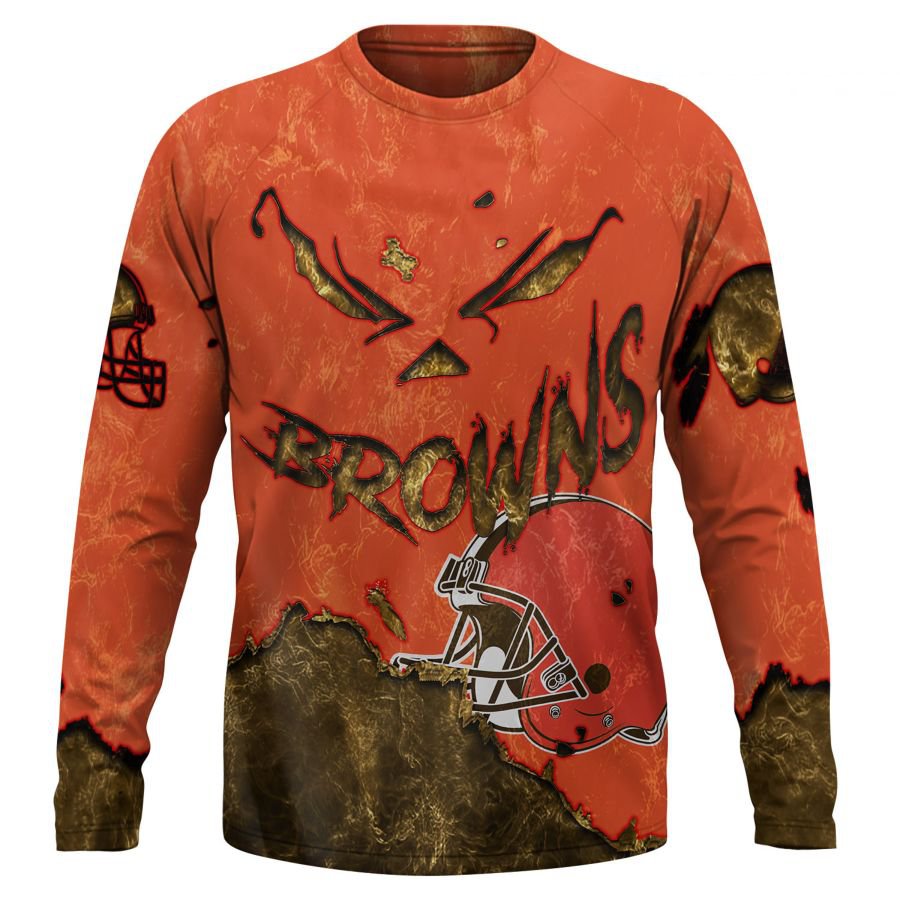 CLEVELAND BROWNS 3D HOODIE HALLOWEEN001