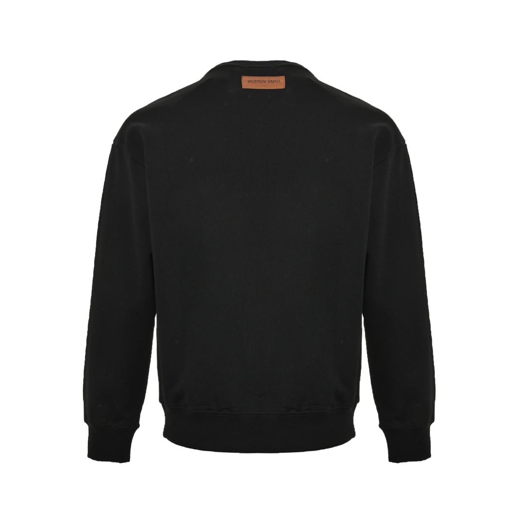 Louis Vuitton 24Fw classic embroidered four-leaf clover logo crewneck sweatshirt
