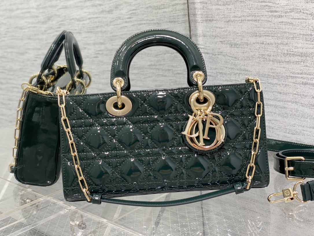 Dior D-joy Medium Patent Leather Bag