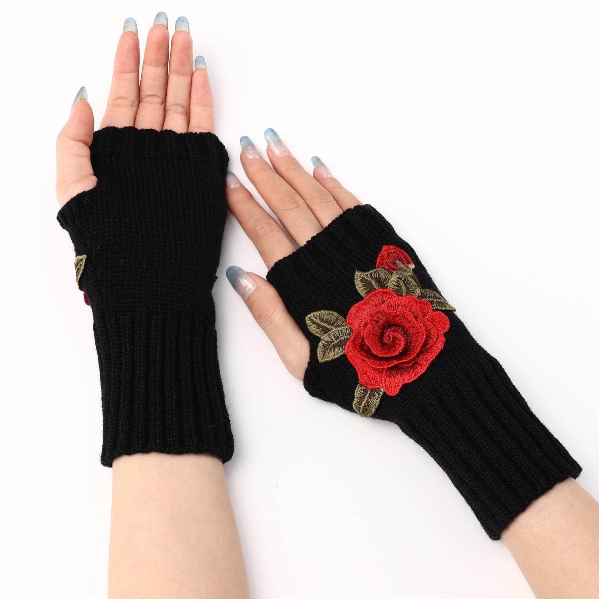 🎄Early Christmas Sale 49% OFF🌸Vintage Floral Embroidered Knitted Gloves✨Buy 3 Get 10% OFF & Free Shipping