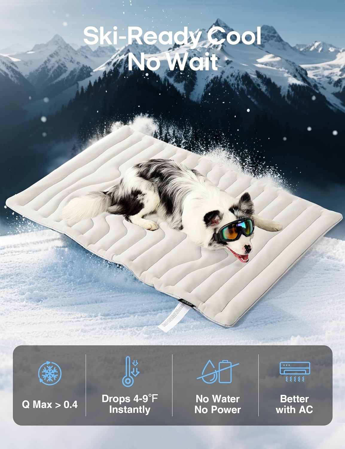 💥ON SALE💥Dog and Cats Reversible Cooling Mat (Cool & Warm), Washable, Non-Slip