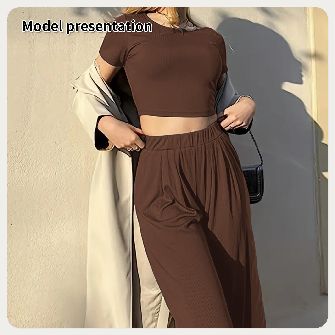 Simple Solid Color Suit for Women's Fashion