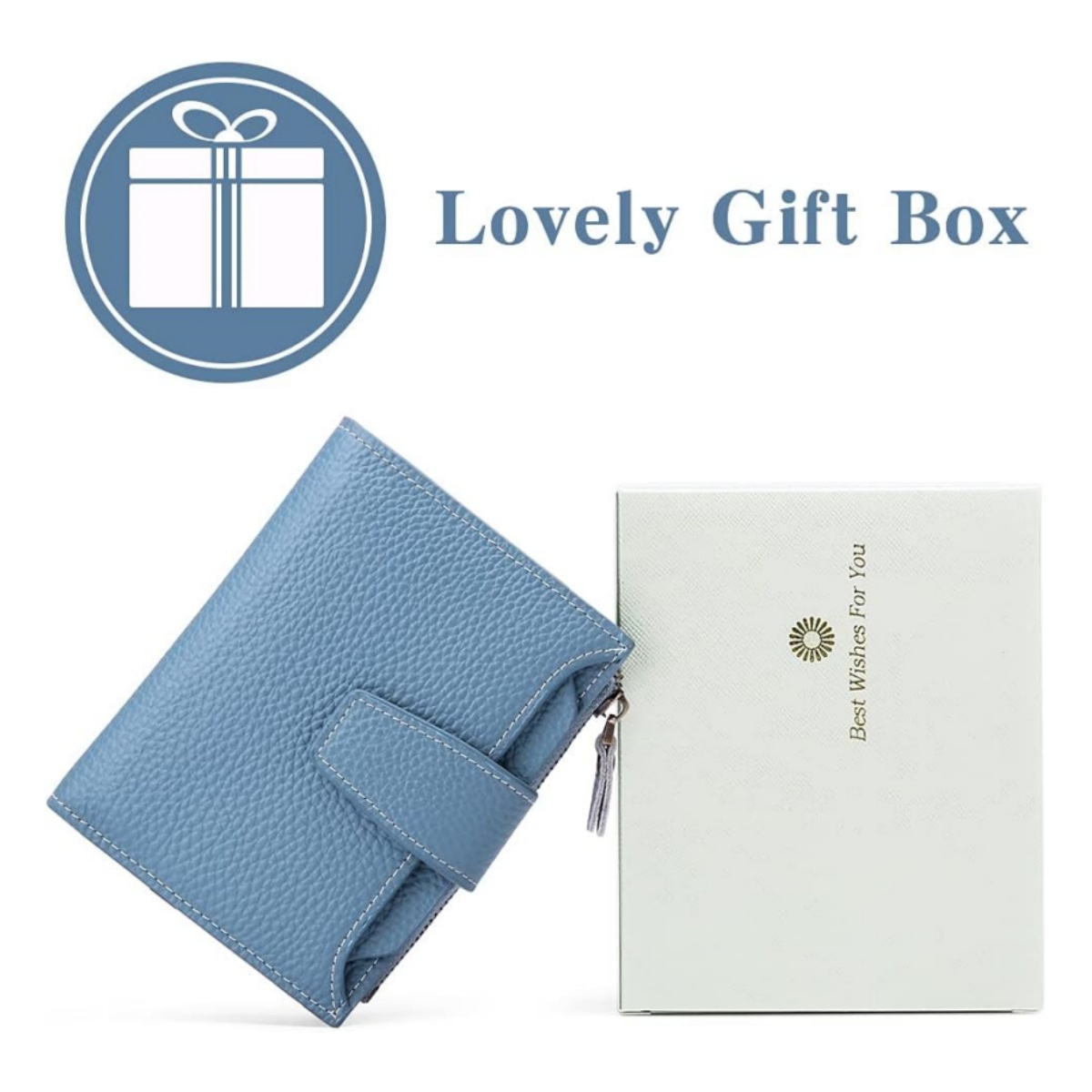 🔥Last Day 50% OFF🔥Small Wallet Leather RFID Blocking Bifold Zipper Pocket Wallet