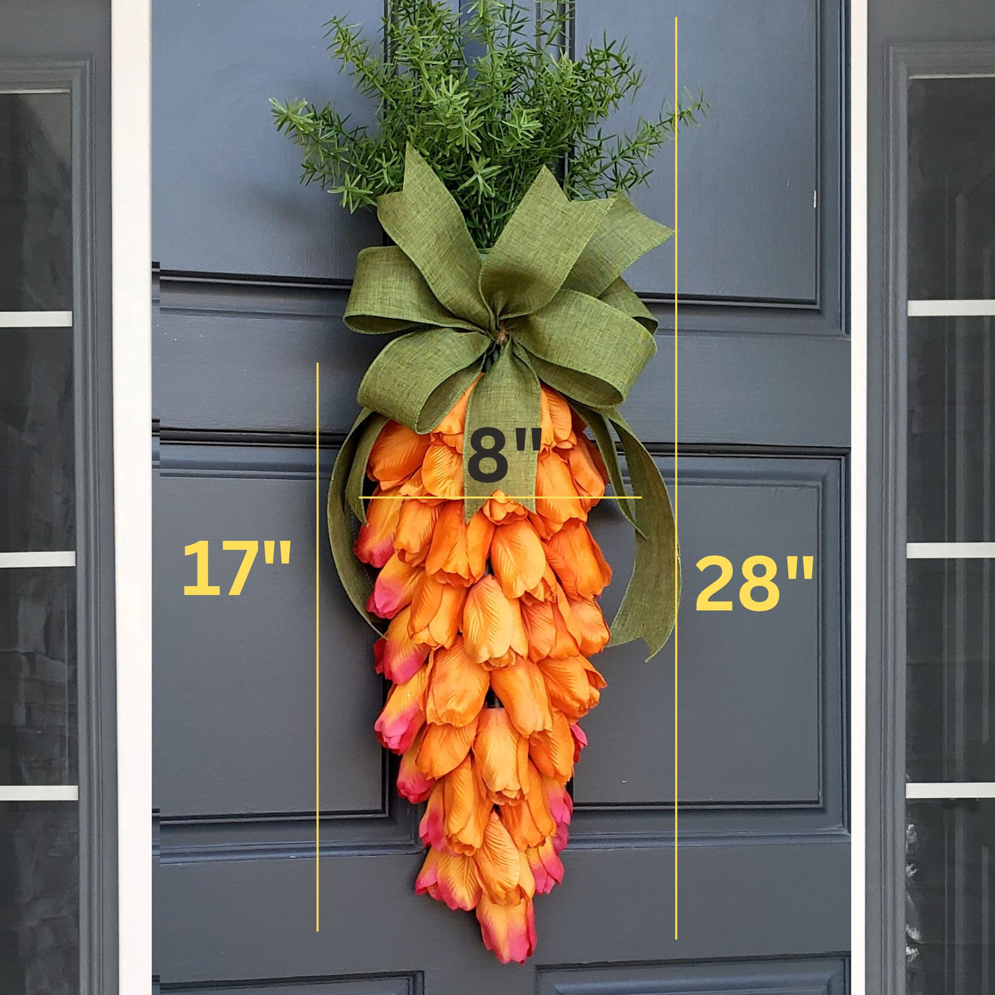 🥕🌿 Tulip Carrot Wreath – The Cutest Easter & Spring Welcome! 🐰✨