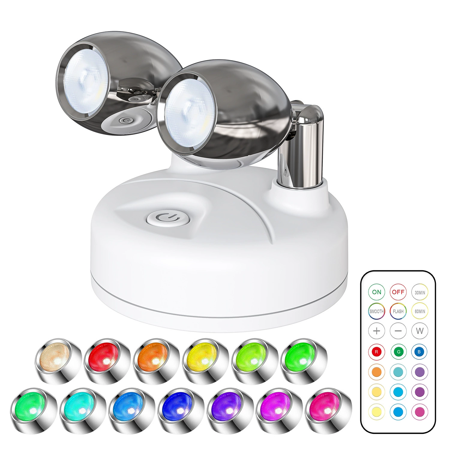 🔥ON SALE🔥Dual Head RGB LED Spotlight with Remote
