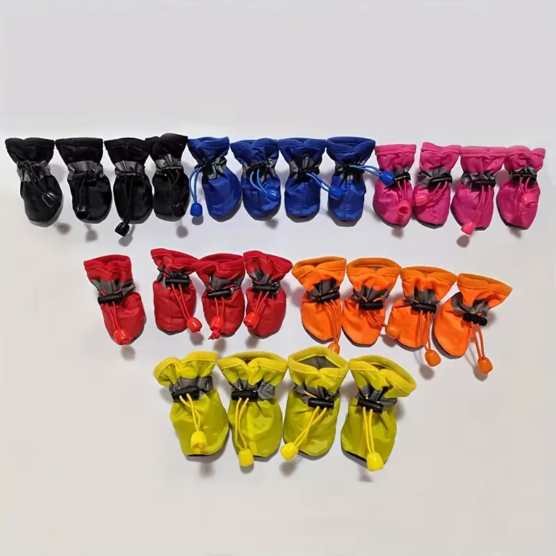 🐕🐕Reflective Rain Shoes 4 pack for Small and Medium Dogs
