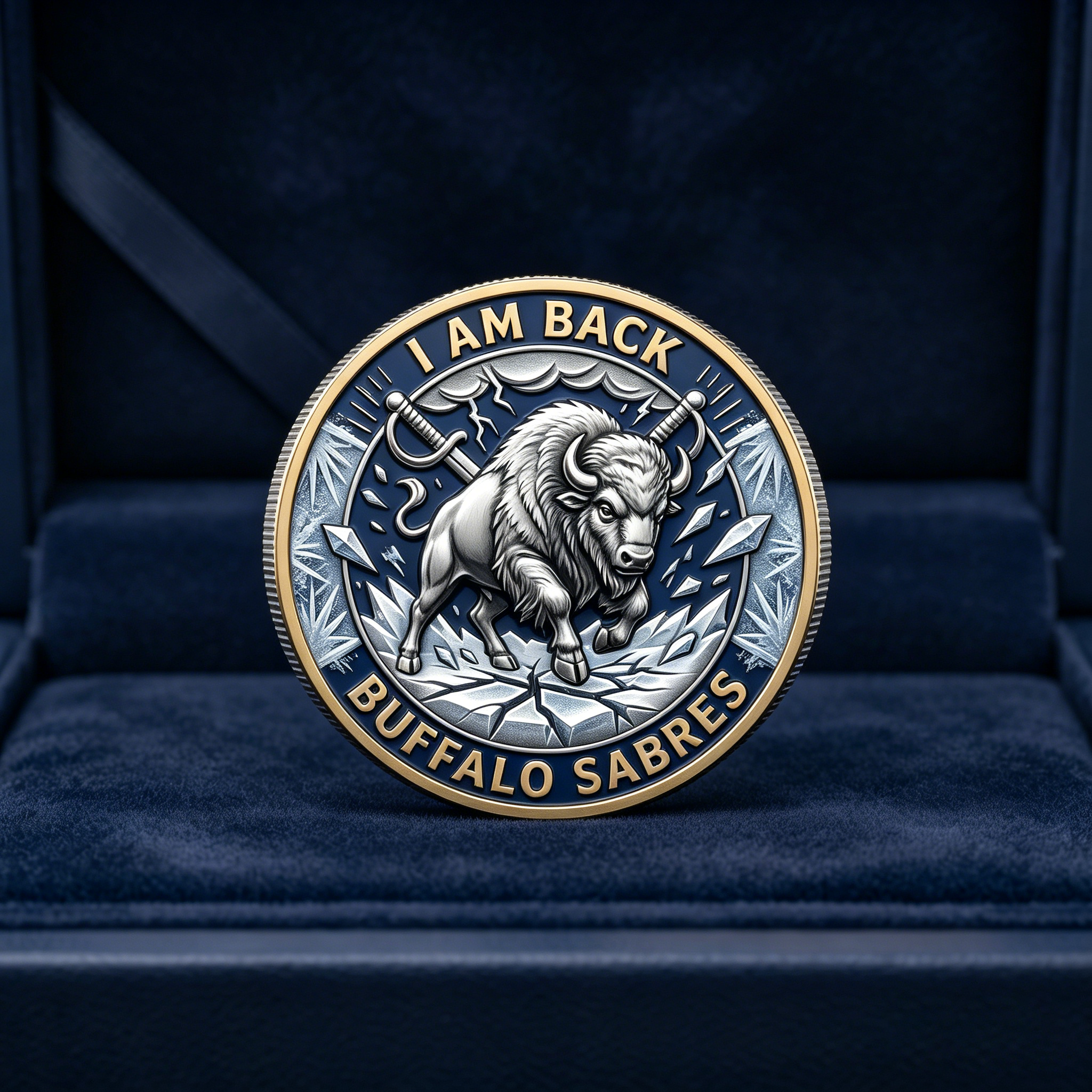 🦬 Buffalo Sabres: I Am Back Challenge Coin – Return to Glory 🏒