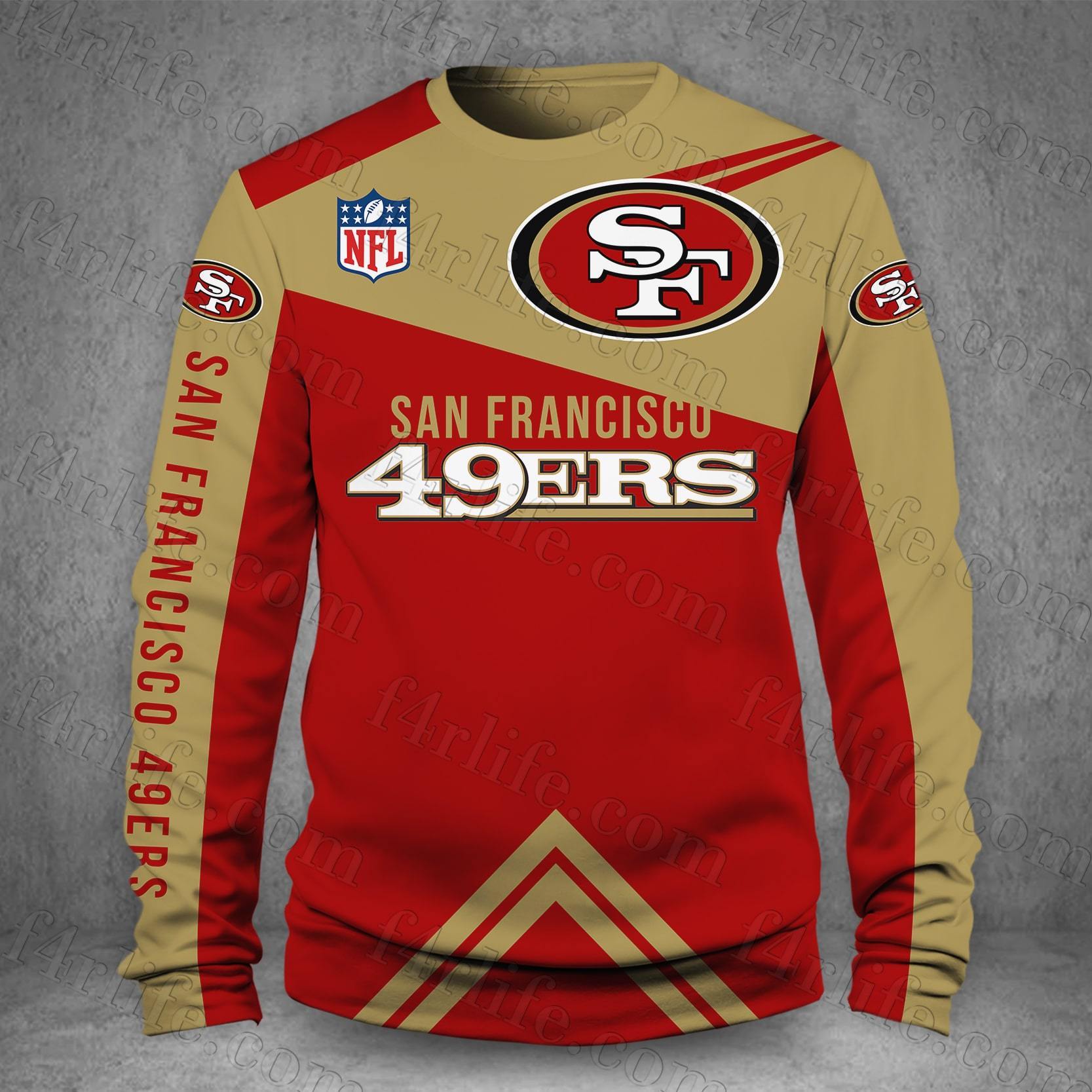SAN FRANCISCO 49ERS LOVE HOODIE 3D VIP 6