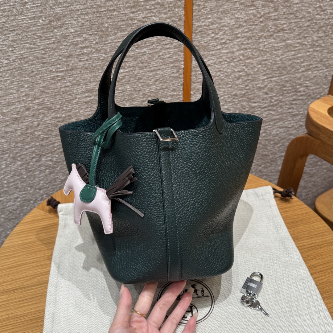 Hermès Picotin 60Vert cypress handbag (handmade to order)