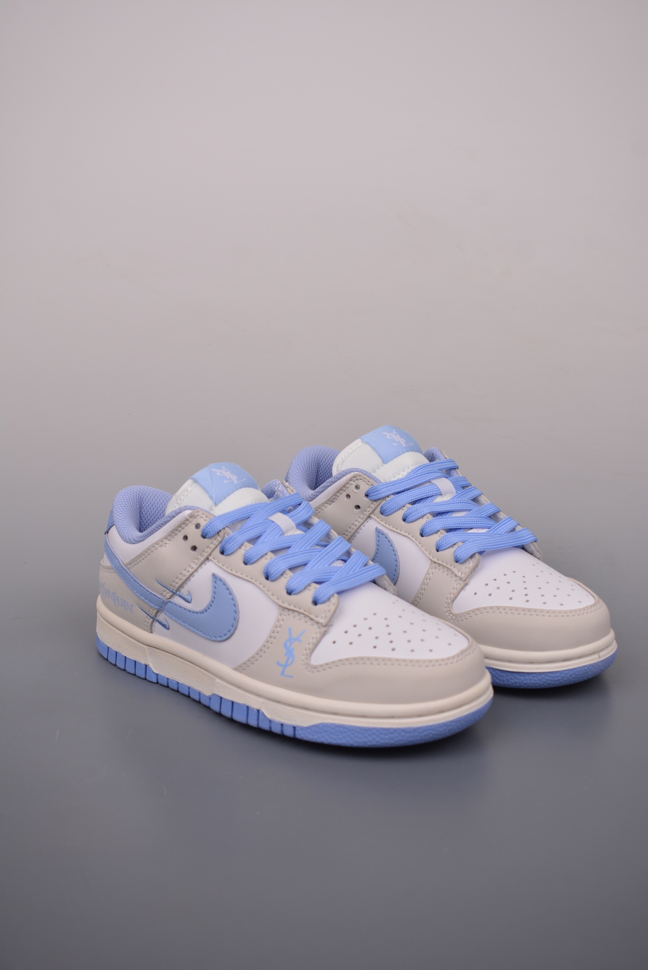Yves Saint Laurent x Nike SB Dunk Low YSL white gray blue GF2409-168