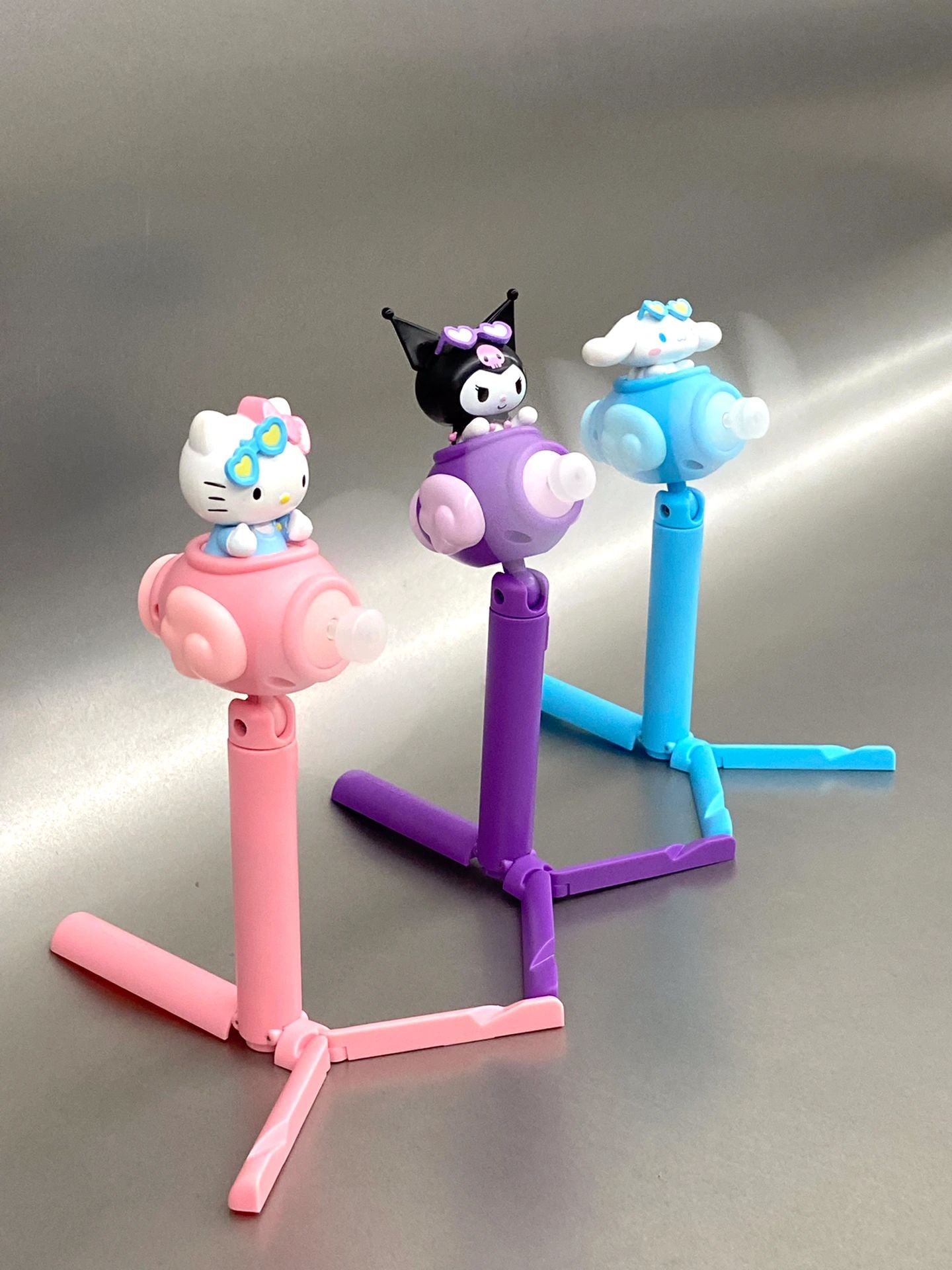 Sanrio Handheld Fan Portable, Mini Hand Held Fan  Personal Desk Table Fan with Base for Women Girls Kids Outdoor