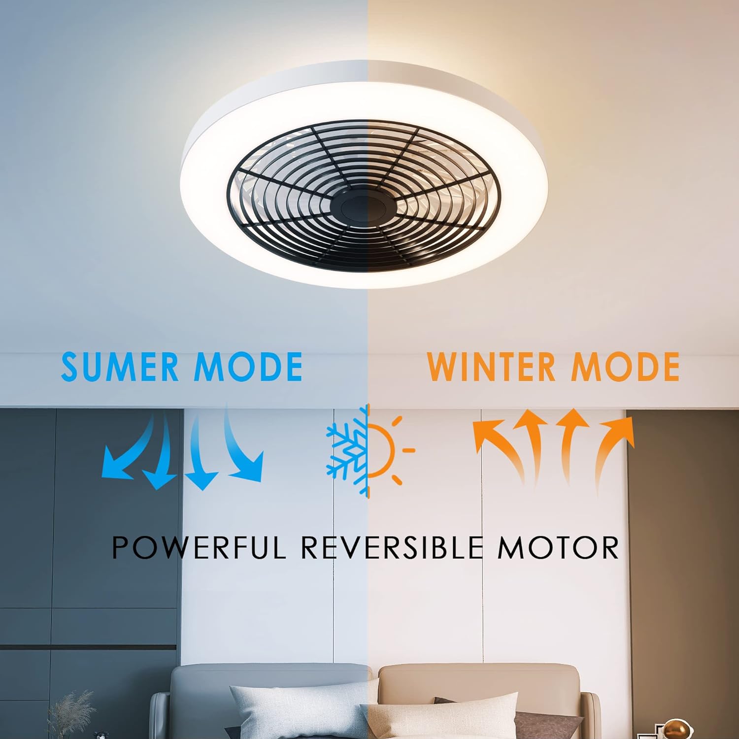 Orison Low Profile Ceiling Fan 19.7