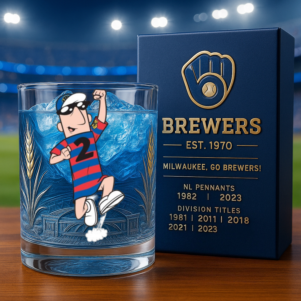 Milwaukee Brewers 55th Anniversary Collectible Glass