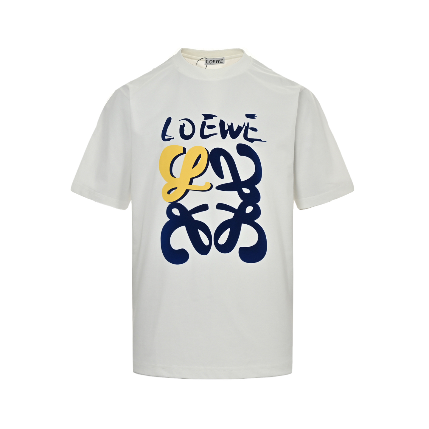 Loewe 25ss graffiti painted flocked print short sleeves