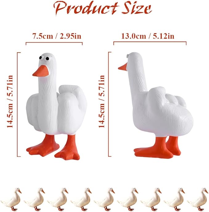 🦆🦆Creative Middle Finger Duck Decoration