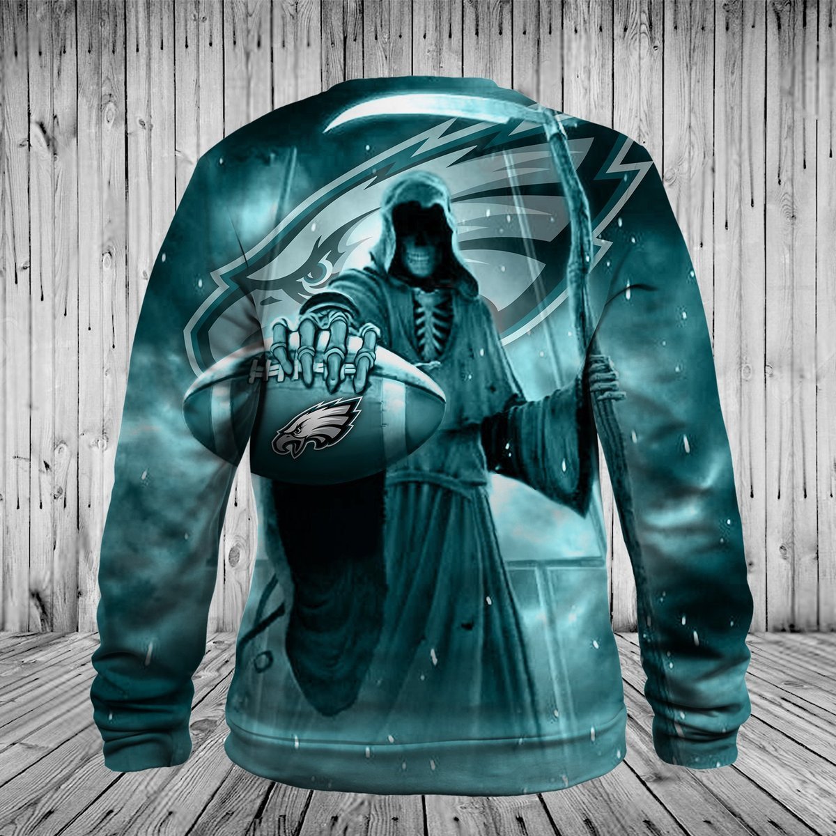 EAGLES HOODIE DEATH SKULL 3D