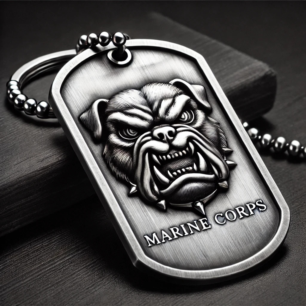 USMC 250th Anniversary Devil Dog Keychain