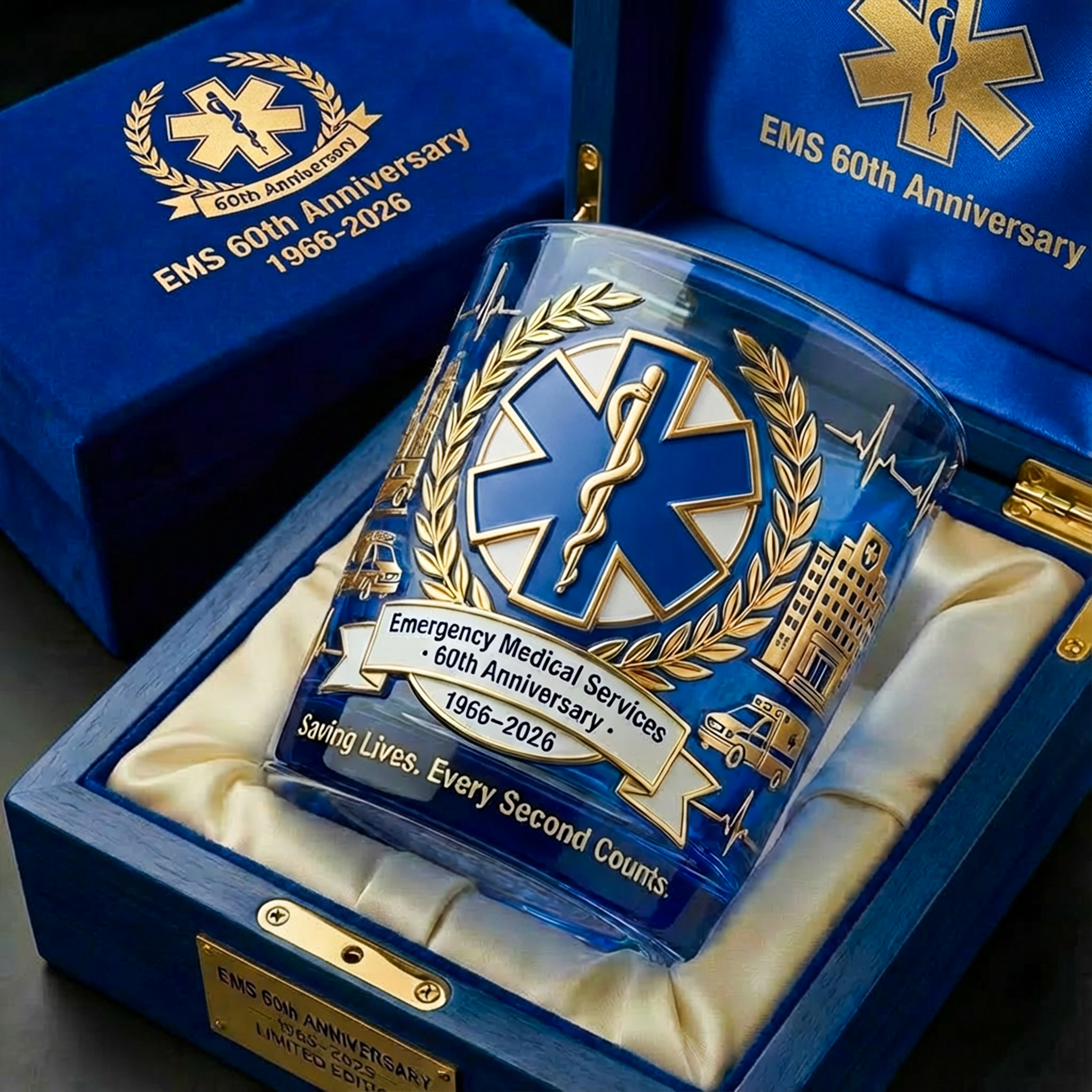 🚑EMS 60th Anniversary Limited Edition Whiskey Glass