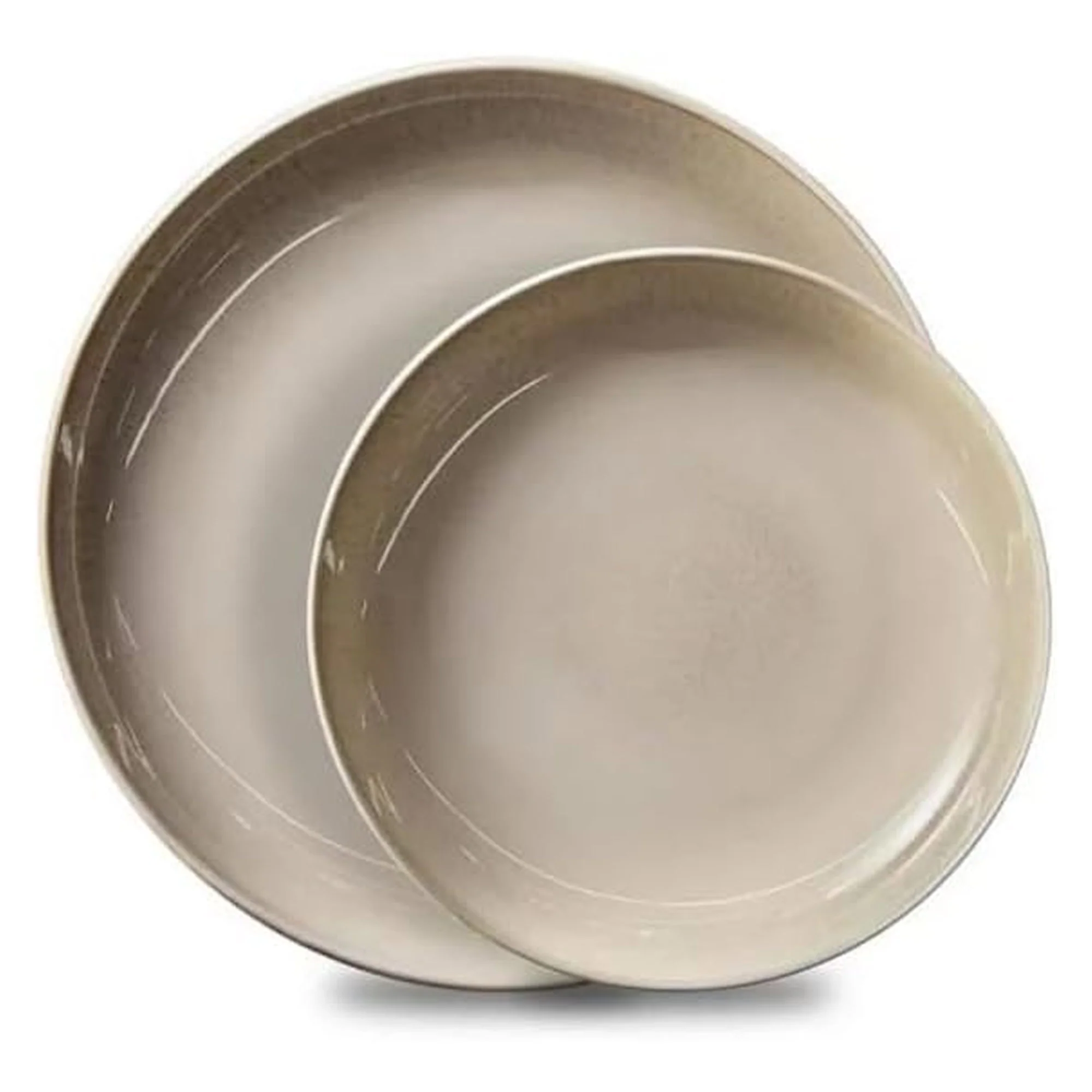 Corelle Stoneware 8 Piece Dinnerware Set, Reactive Glazes, Dining Plate Set, Oatmeal