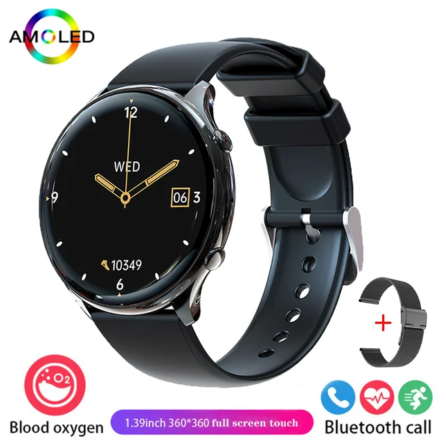 New women's Bluetooth call smartwatch 1.39inch full screen touch heart rate and body temperature monitoring for Huawei Xiaomi