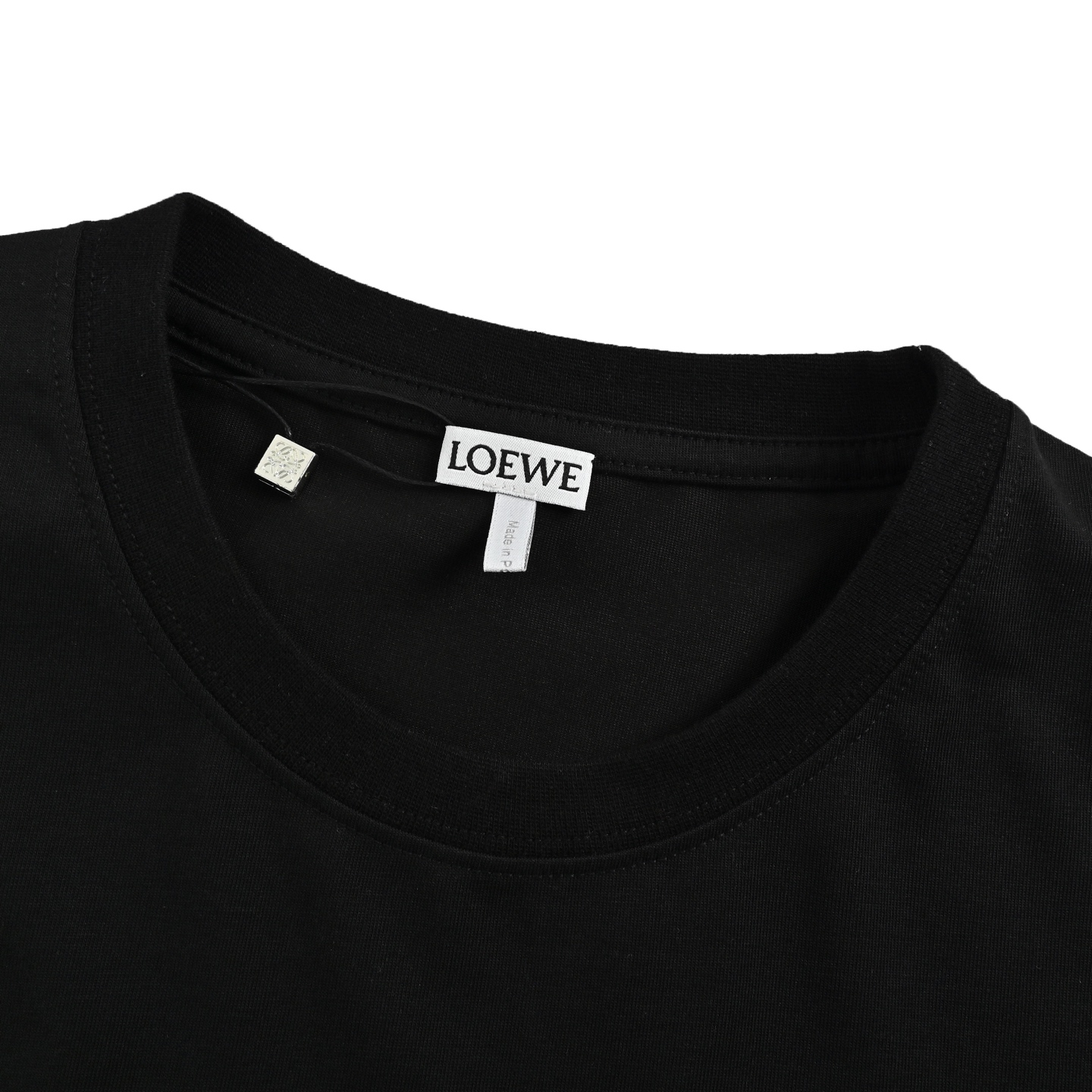 Loewe 25ss colorblock embroidered logo short sleeve