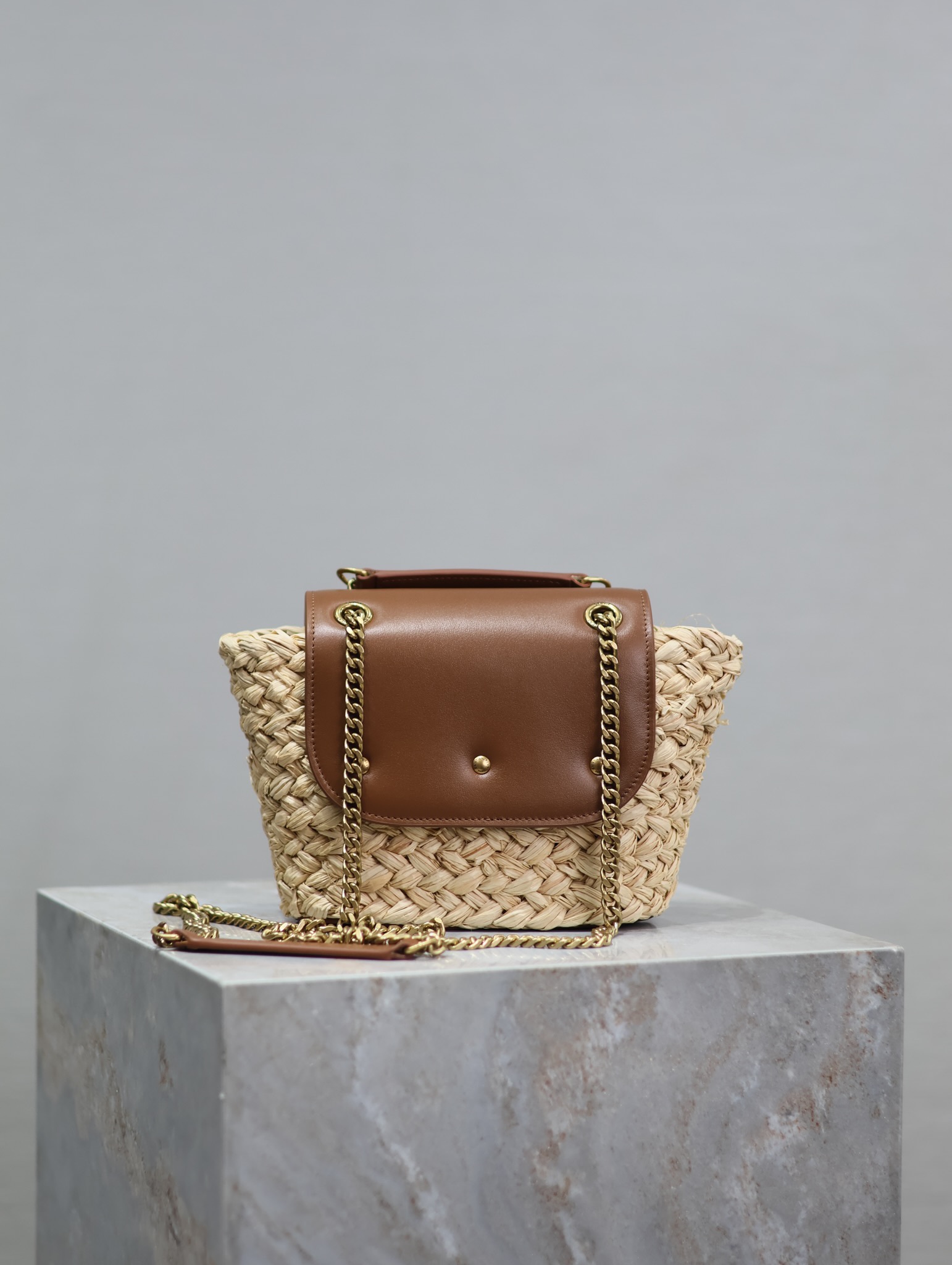 Yves Saint Laurent MINI MANON straw handbag 774269