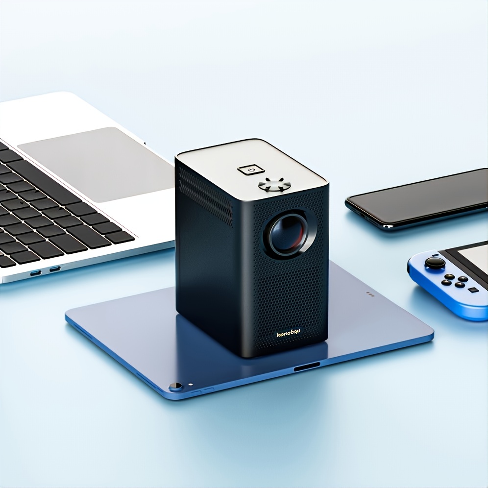 1pc Mini & Smart Portable Movie Projector With WiFi, Compatible With IOS/Android/HDMI/USB