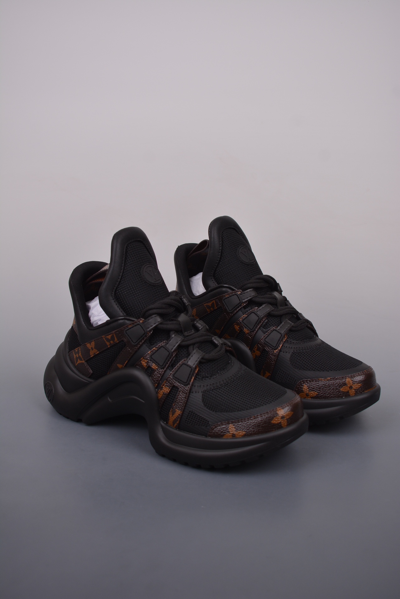 Louis Vuitton Archlight Sneakers Black and Brown Jacquard