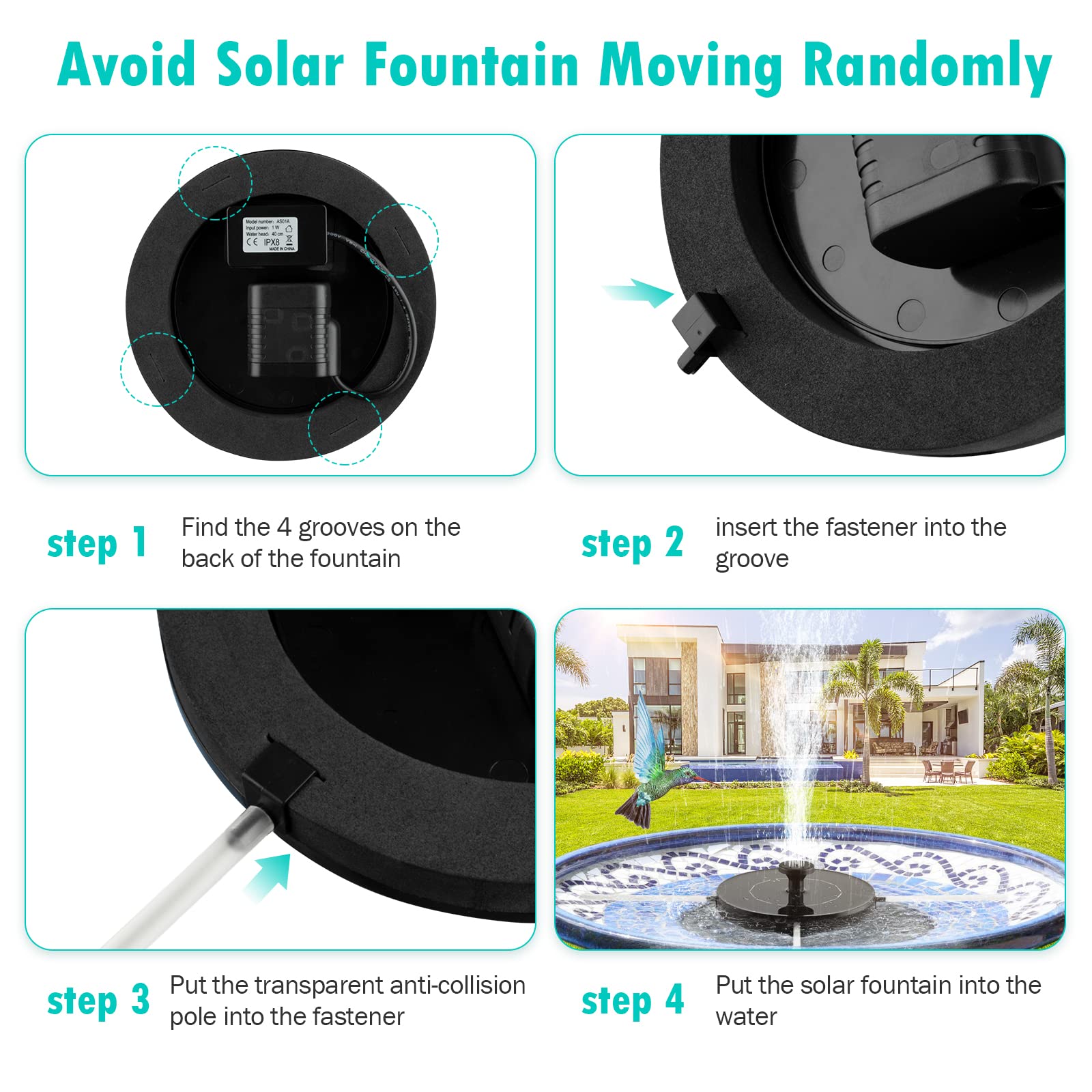 🔥On Sale 49% OFF🔥2025 Upgraded Solar Bird Bath Fountain Pump