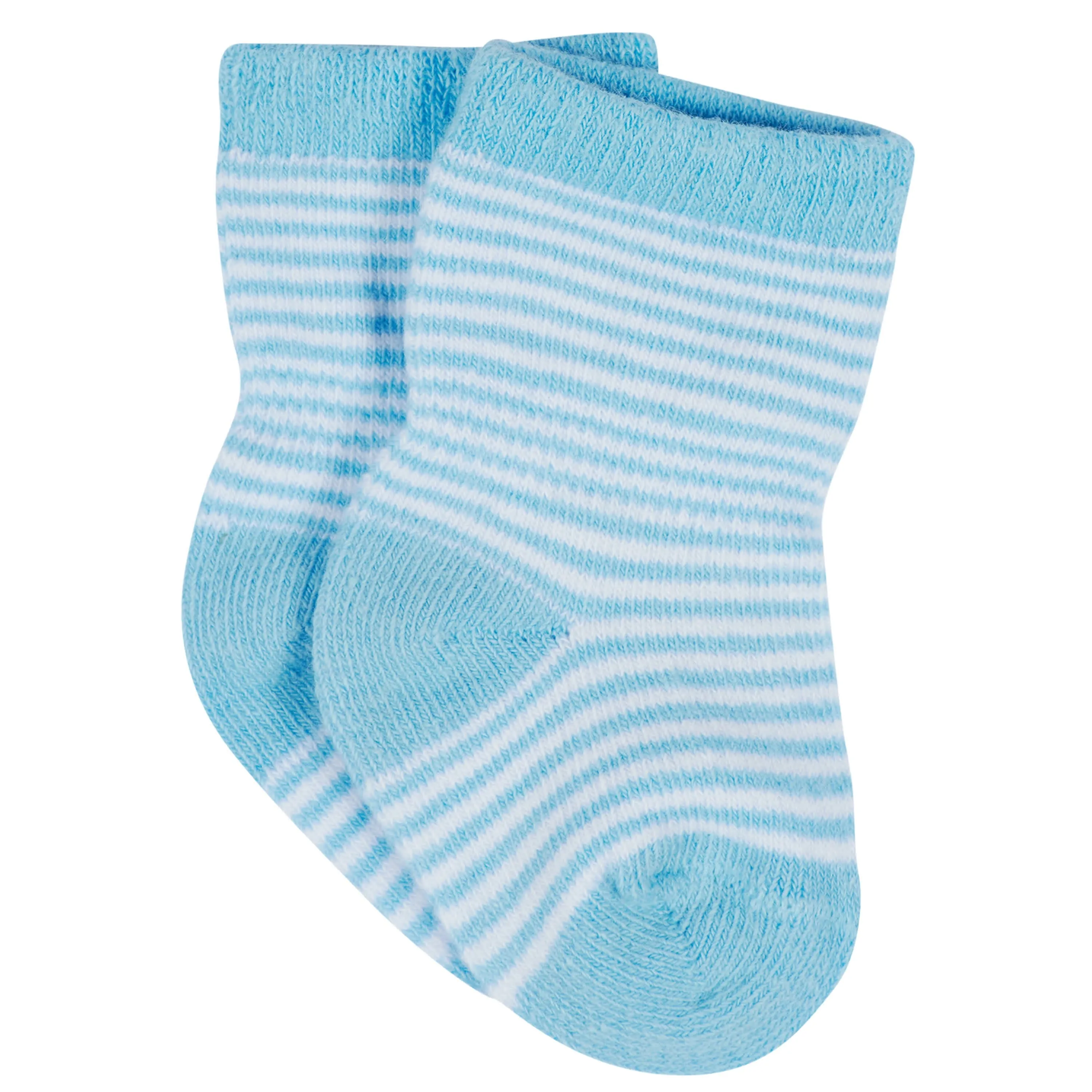 12-Pack Baby & Toddler Boys Unbearably Cute Jersey Crew Wiggle Proof Socks