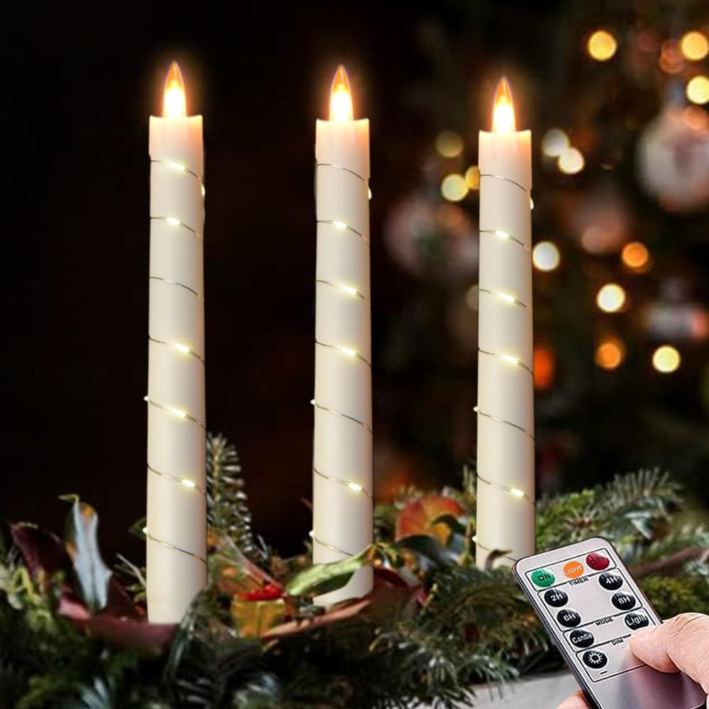🎄CHRISTMAS ON SALE🔥LED flameless Candle With Embedded Star Light String