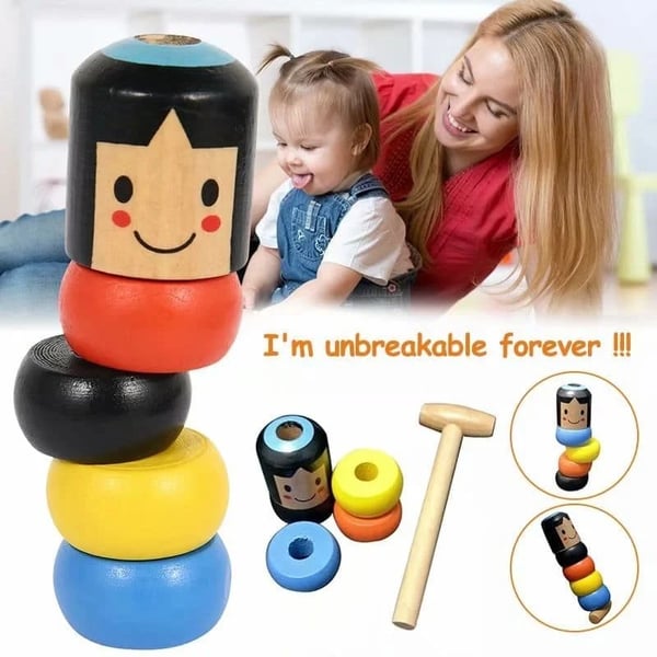 (🔥Last Day Promotion-SAVE 50% OFF)Unbreakable Wooden Man Magic Toy-BUY 2 GET 1 FREE!
