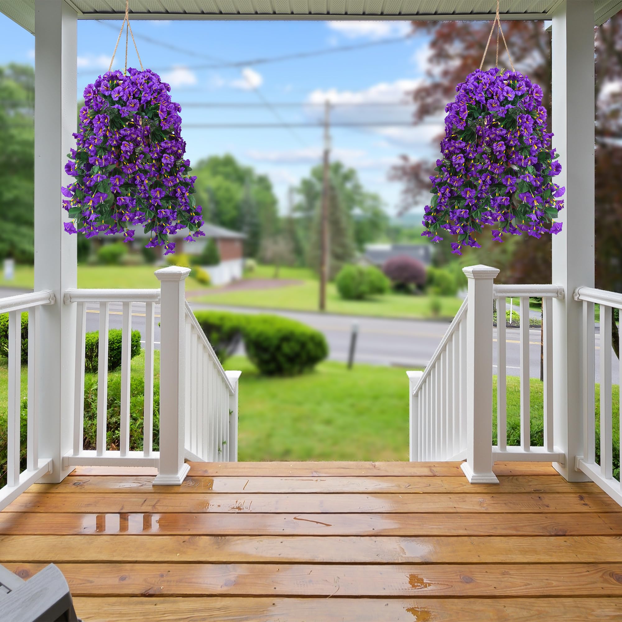🔥Last Day 49% OFF🔥4PCS Faux Silk UV Resistant Realistic Morning Glory Trailing Vines