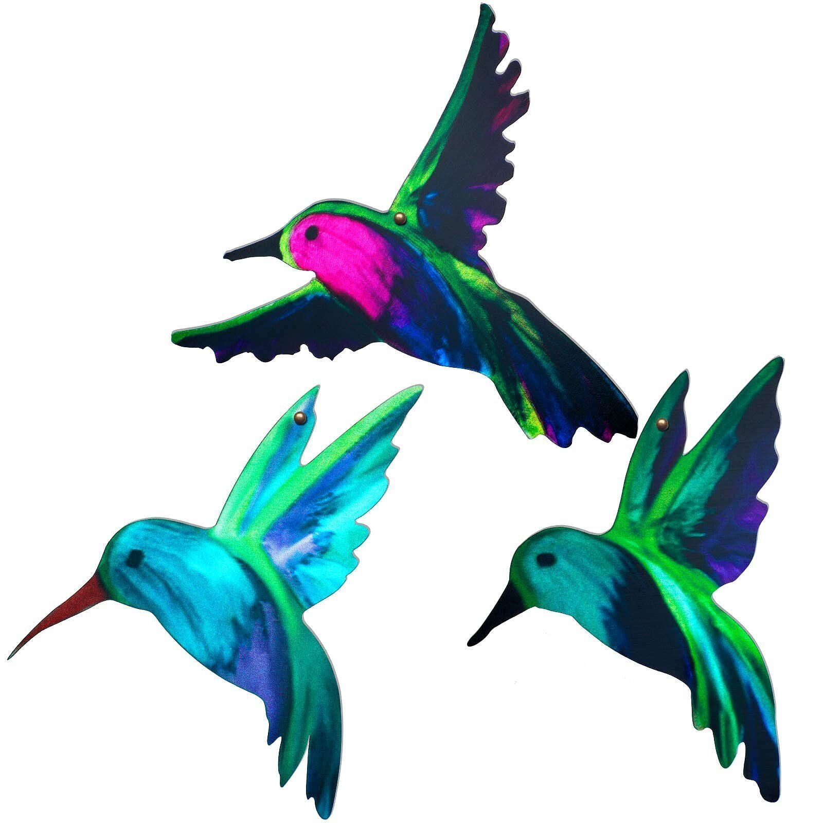 🐦Hand-made Hummingbirds Metal Art Yard Art 3D Appearance Sun Catching