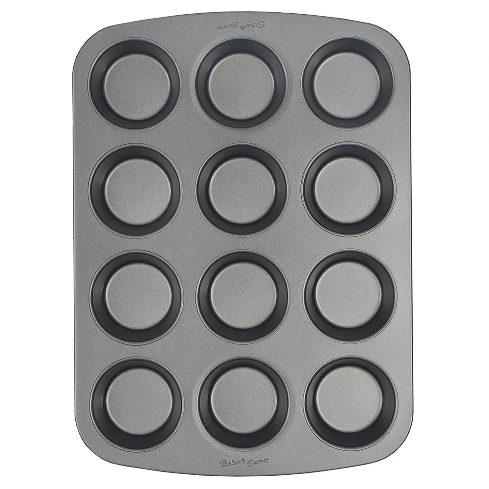 Baker..s Secret Essentials 12-Cup Non-Stick Steel Muffin Pan