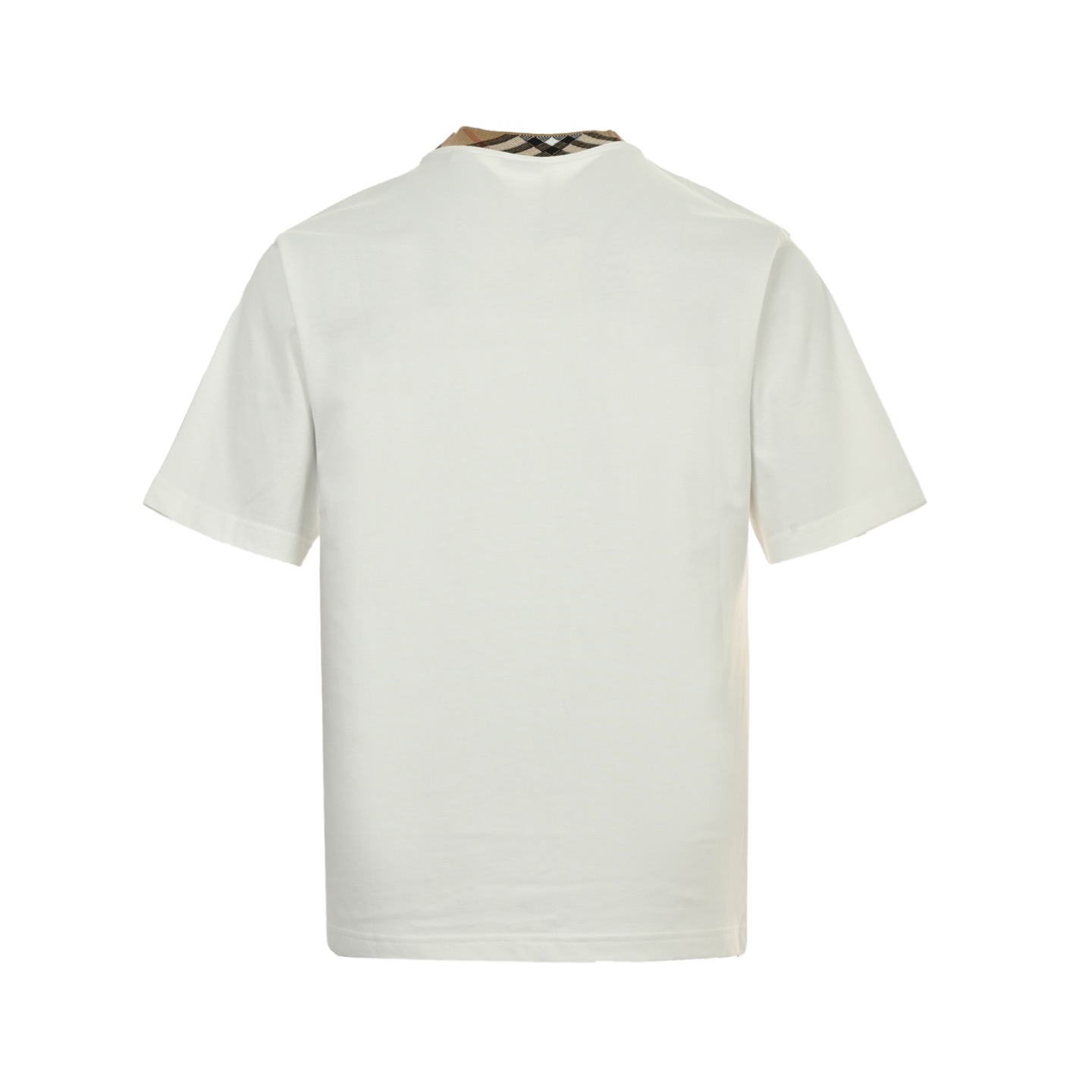 Burberry 25ss plaid collar spliced short sleeves