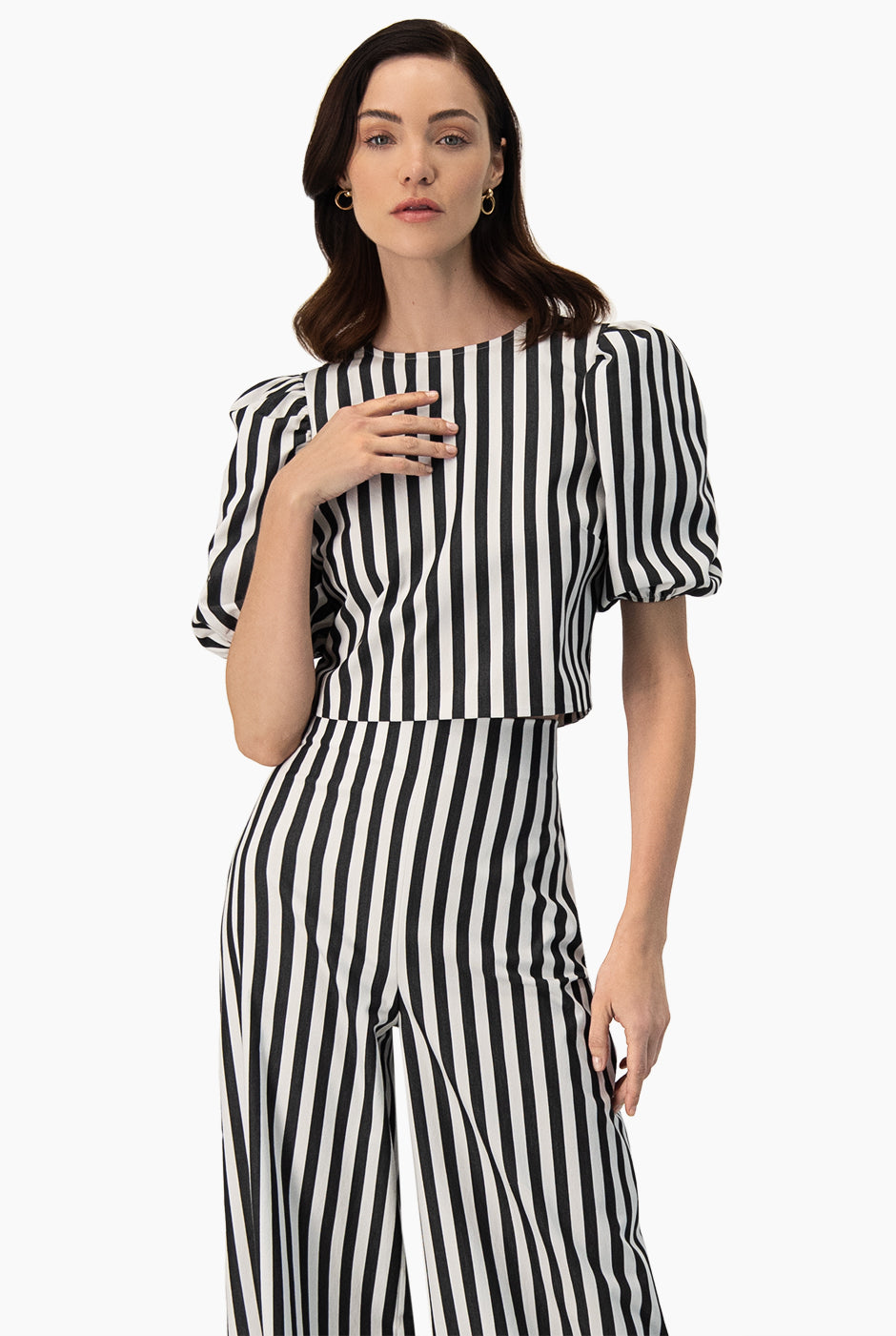 Blusa recta de manga 3/4