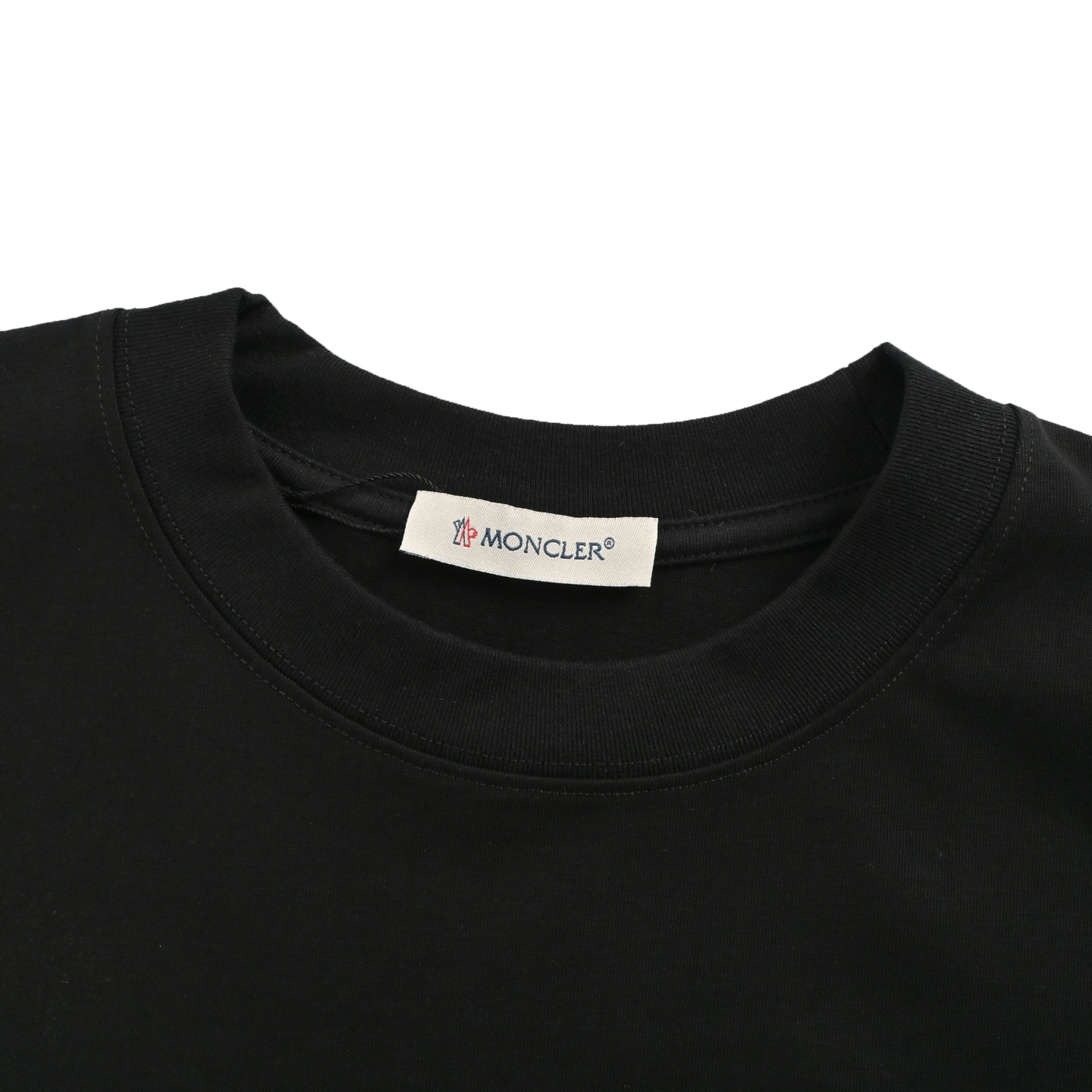 Moncler 25ss short-sleeved shirt with 3D laminated logo on the back