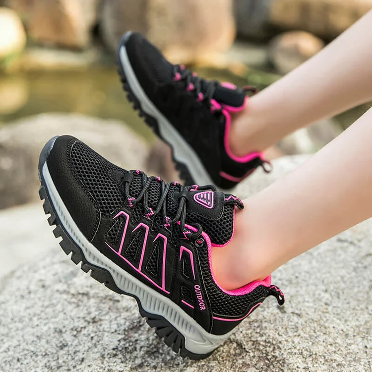 Couple Outdoor Fly Woven Breathable Sneakers